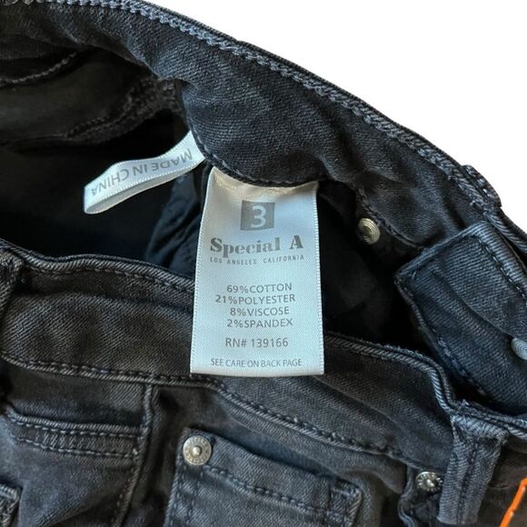 Revolve Special A Black Raw Edge Flare Jeans - Picture 7 of 9